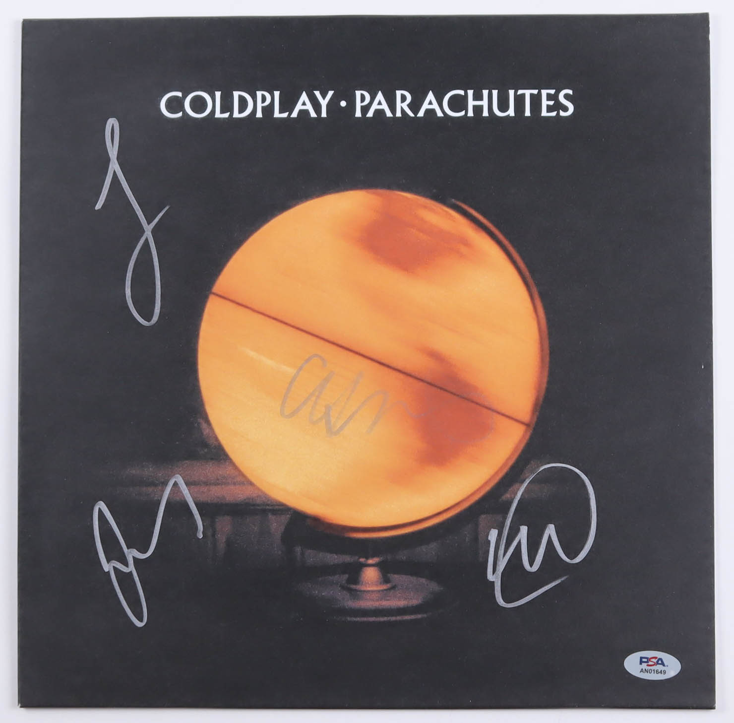Coldplay "Parachutes" Vinyl Record Album Sleeve Band-Signed By (4) With Chris Martin, Guy Berryman, Will Champion & Johnny Buckland (PSA) at PristineAuction.com Coldplay "Parachutes" Vinyl Record Album Sleeve Band-Signed By (4) With Chris Martin, Guy Berryman, Will Champion & Johnny Buckland (PSA) at PristineAuction.com