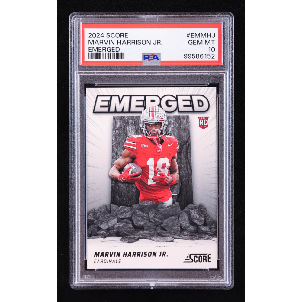 Marvin Harrison Jr. 2024 Score Emerged #9 RC (PSA 10) at PristineAuction.com