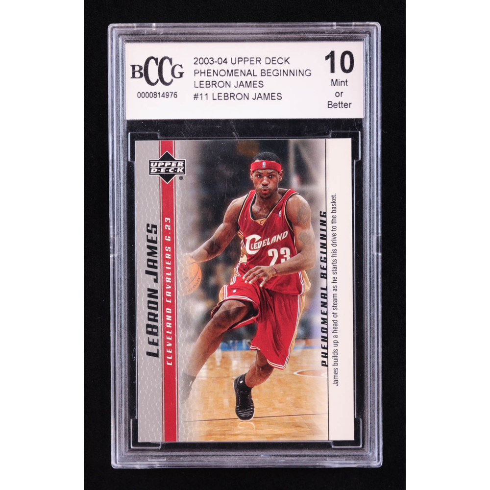 LeBron James 2003-04 Upper Deck Phenomenal Beginning LeBron James #11 RC / James Builds Up (BCCG 10) at PristineAuction.com