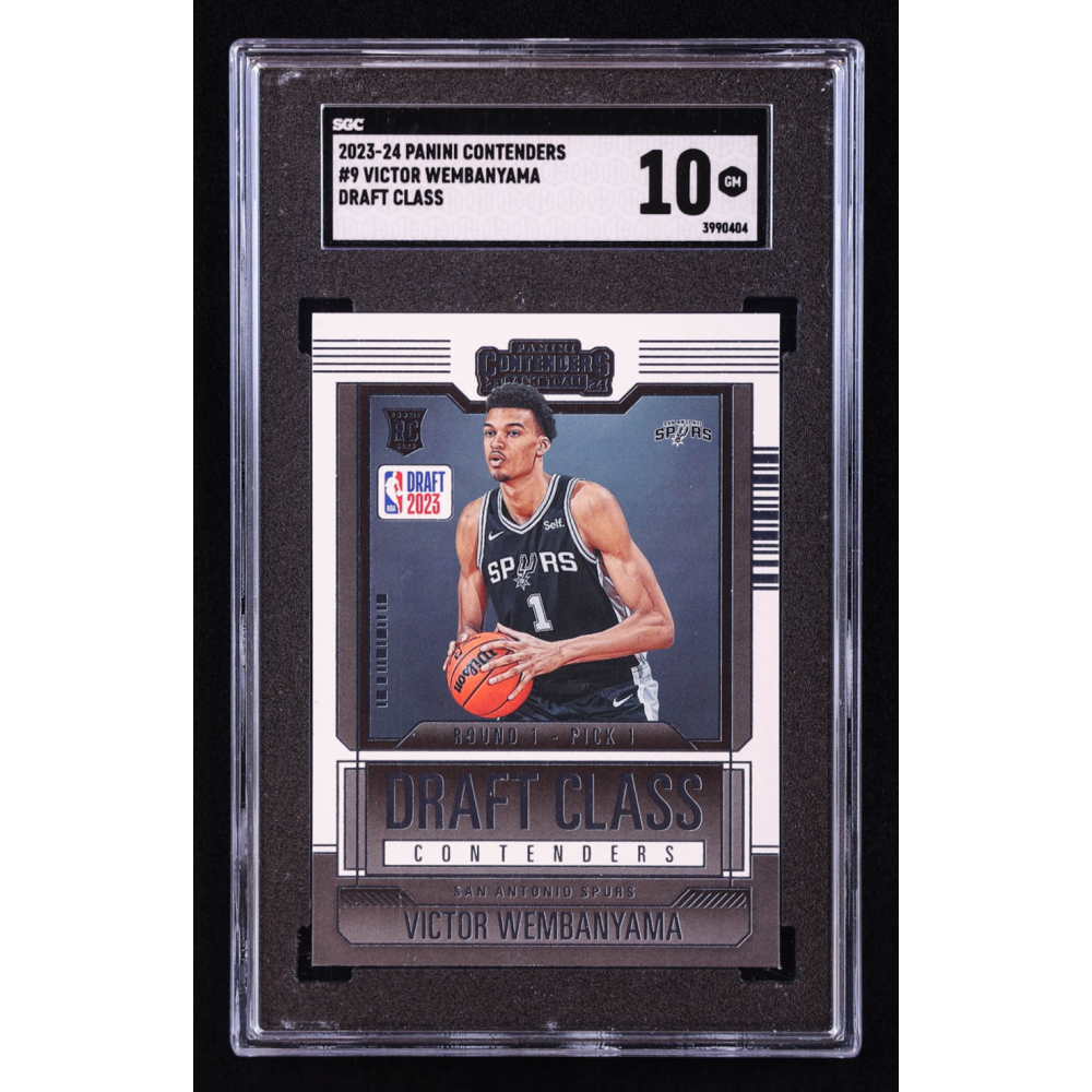 Victor Wembanyama 2023-24 Panini Contenders Draft Class Contenders #9 RC (SGC 10) at PristineAuction.com