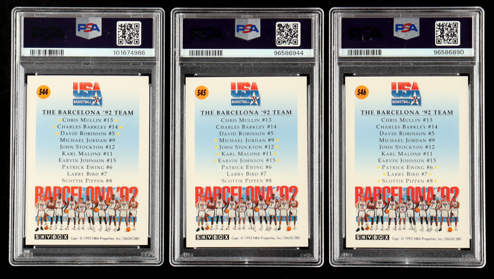 Team USA 1991-92 SkyBox Set of (3) Cards (PSA 9) at PristineAuction.com Team USA 1991-92 SkyBox Set of (3) Cards (PSA 9) at PristineAuction.com