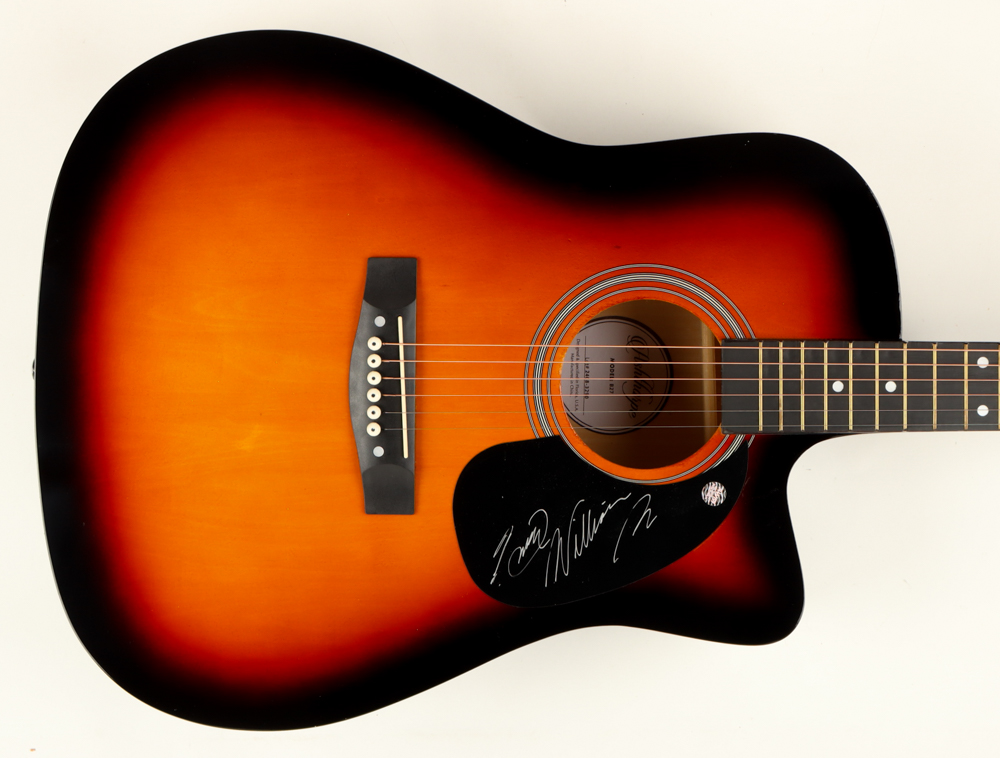 Hank Williams Jr. Signed 41" Acoustic Guitar (All World Memorabilia) at PristineAuction.com Hank Williams Jr. Signed 41" Acoustic Guitar (All World Memorabilia) at PristineAuction.com