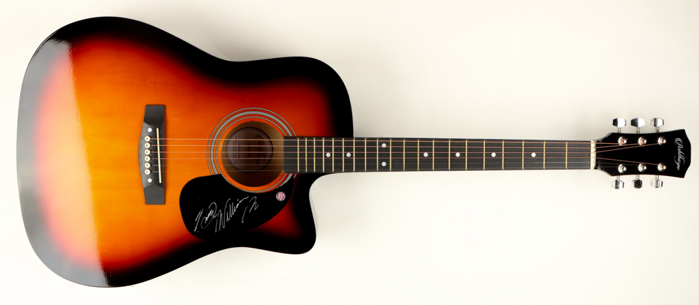 Hank Williams Jr. Signed 41" Acoustic Guitar (All World Memorabilia) at PristineAuction.com Hank Williams Jr. Signed 41" Acoustic Guitar (All World Memorabilia) at PristineAuction.com