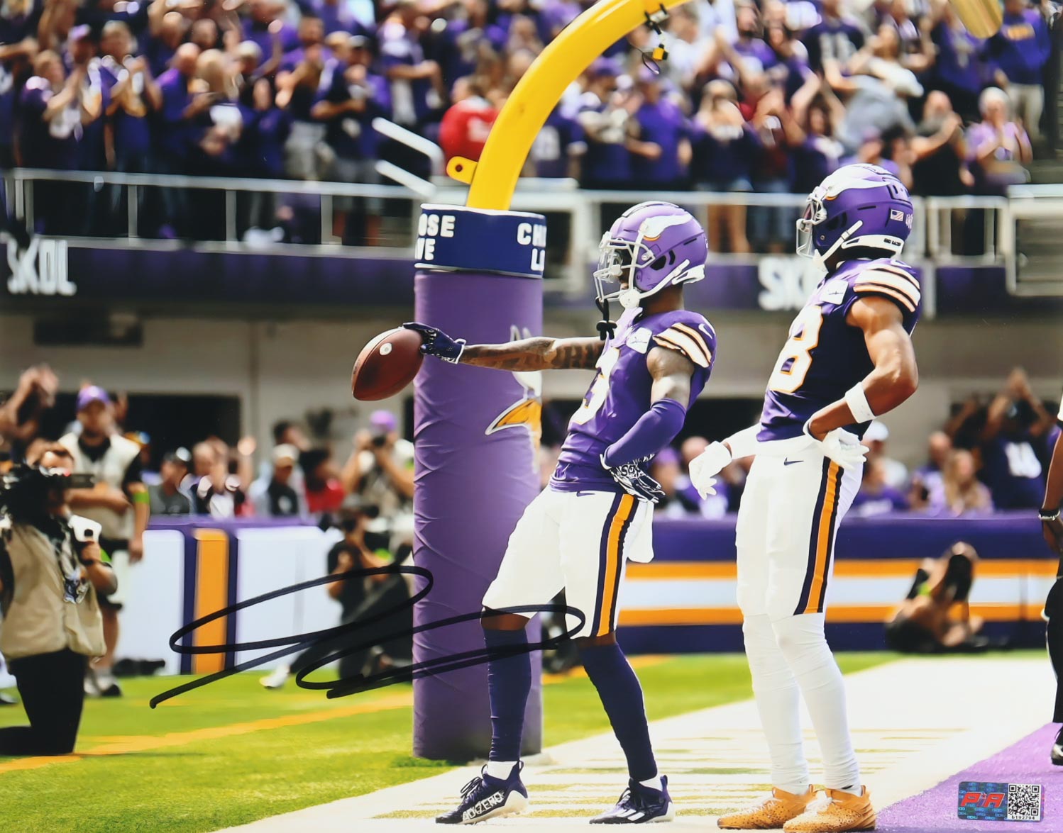 Jordan Addison Signed Vikings 11x14 Photo (PIA) at PristineAuction.com Jordan Addison Signed Vikings 11x14 Photo (PIA) at PristineAuction.com