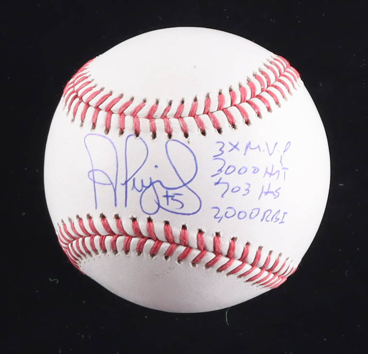 Albert Pujols Signed OML Baseball With Multiple Inscriptions (Beckett) at PristineAuction.com Albert Pujols Signed OML Baseball With Multiple Inscriptions (Beckett) at PristineAuction.com