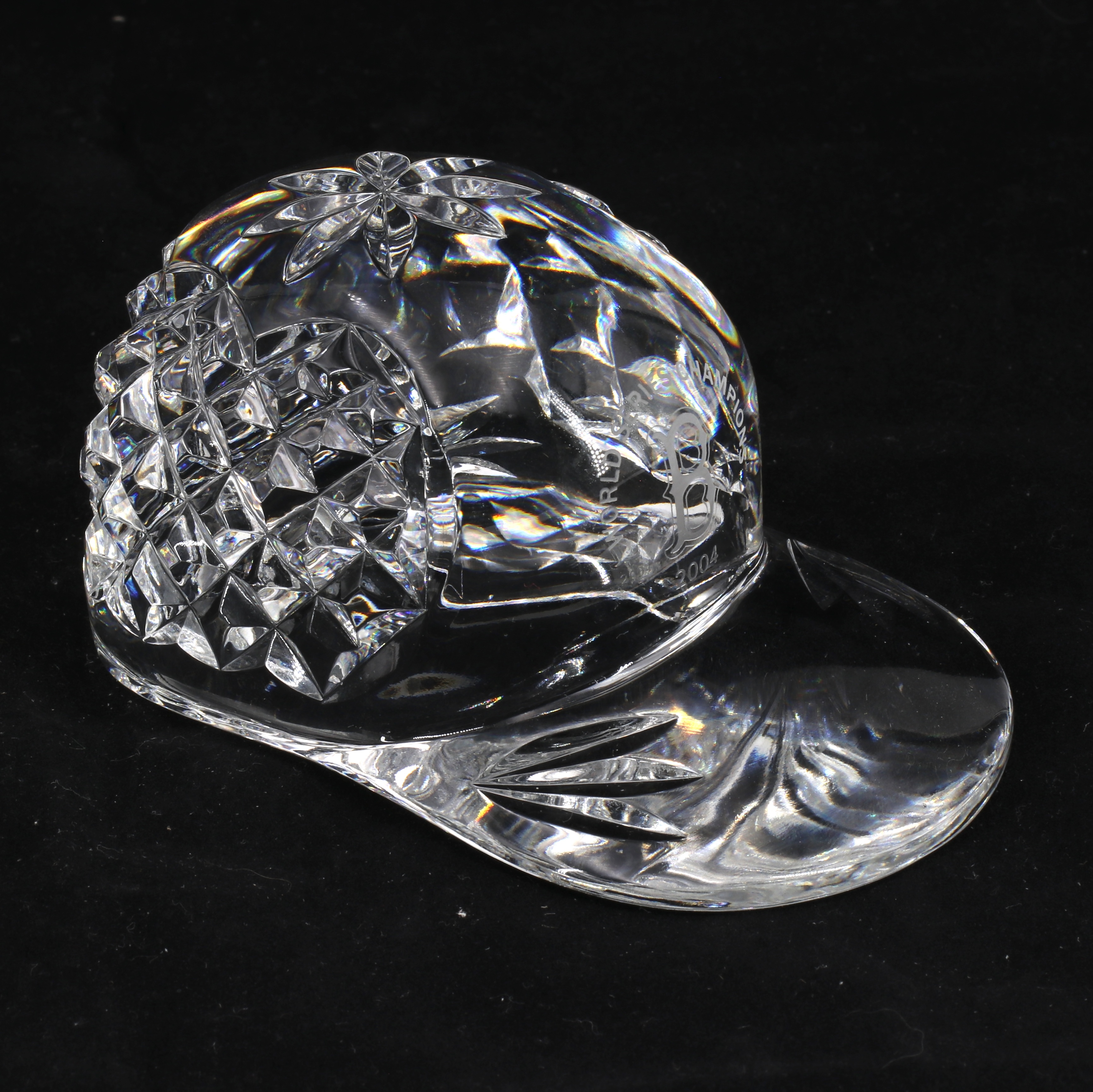 2004 Red Sox World Series Champions LE Waterford Crystal Hat at PristineAuction.com 2004 Red Sox World Series Champions LE Waterford Crystal Hat at PristineAuction.com