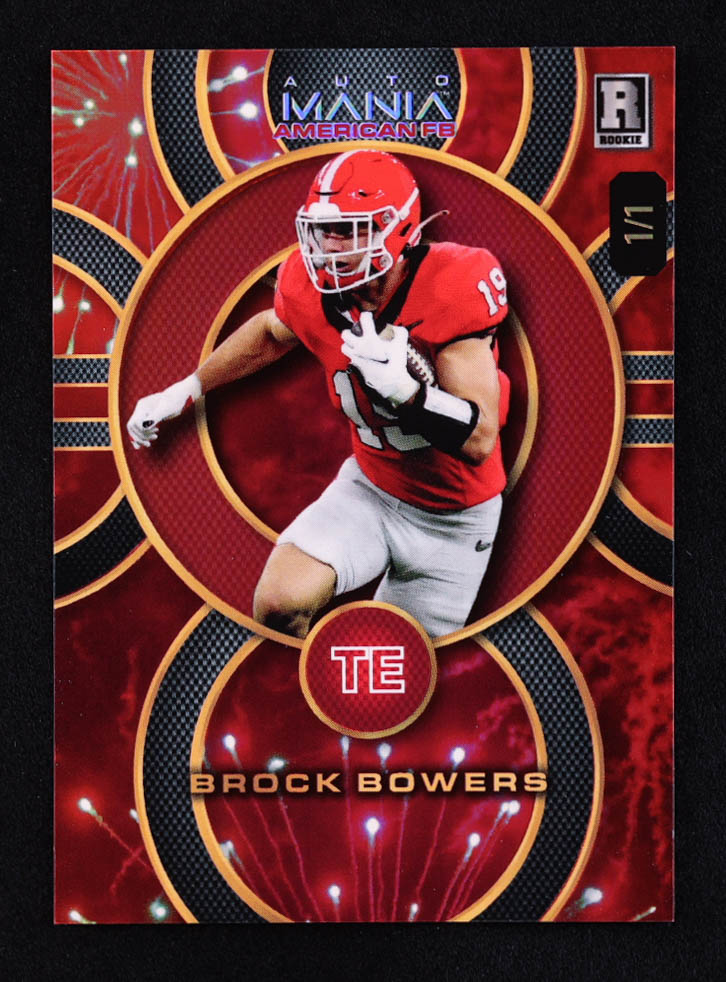 Brock Bowers 2024 Wild Card Circle Fireworks Holo Red #AMACPBB RC #1/1 at PristineAuction.com Brock Bowers 2024 Wild Card Circle Fireworks Holo Red #AMACPBB RC #1/1 at PristineAuction.com