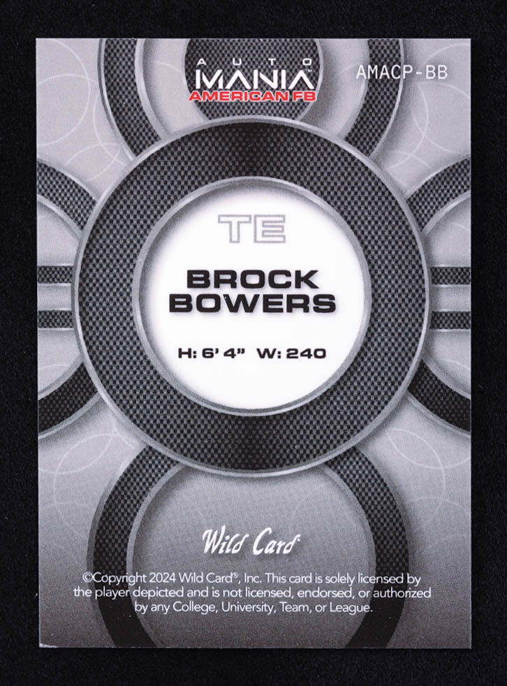 Brock Bowers 2024 Wild Card Circle Fireworks Holo Red #AMACPBB RC #1/1 at PristineAuction.com Brock Bowers 2024 Wild Card Circle Fireworks Holo Red #AMACPBB RC #1/1 at PristineAuction.com