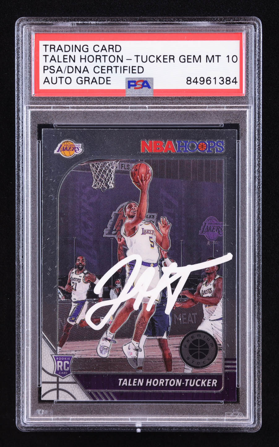 Talen Horton-Tucker Signed 2019-20 Hoops Premium Stock #248 RC (PSA | Auto 10) at PristineAuction.com Talen Horton-Tucker Signed 2019-20 Hoops Premium Stock #248 RC (PSA | Auto 10) at PristineAuction.com