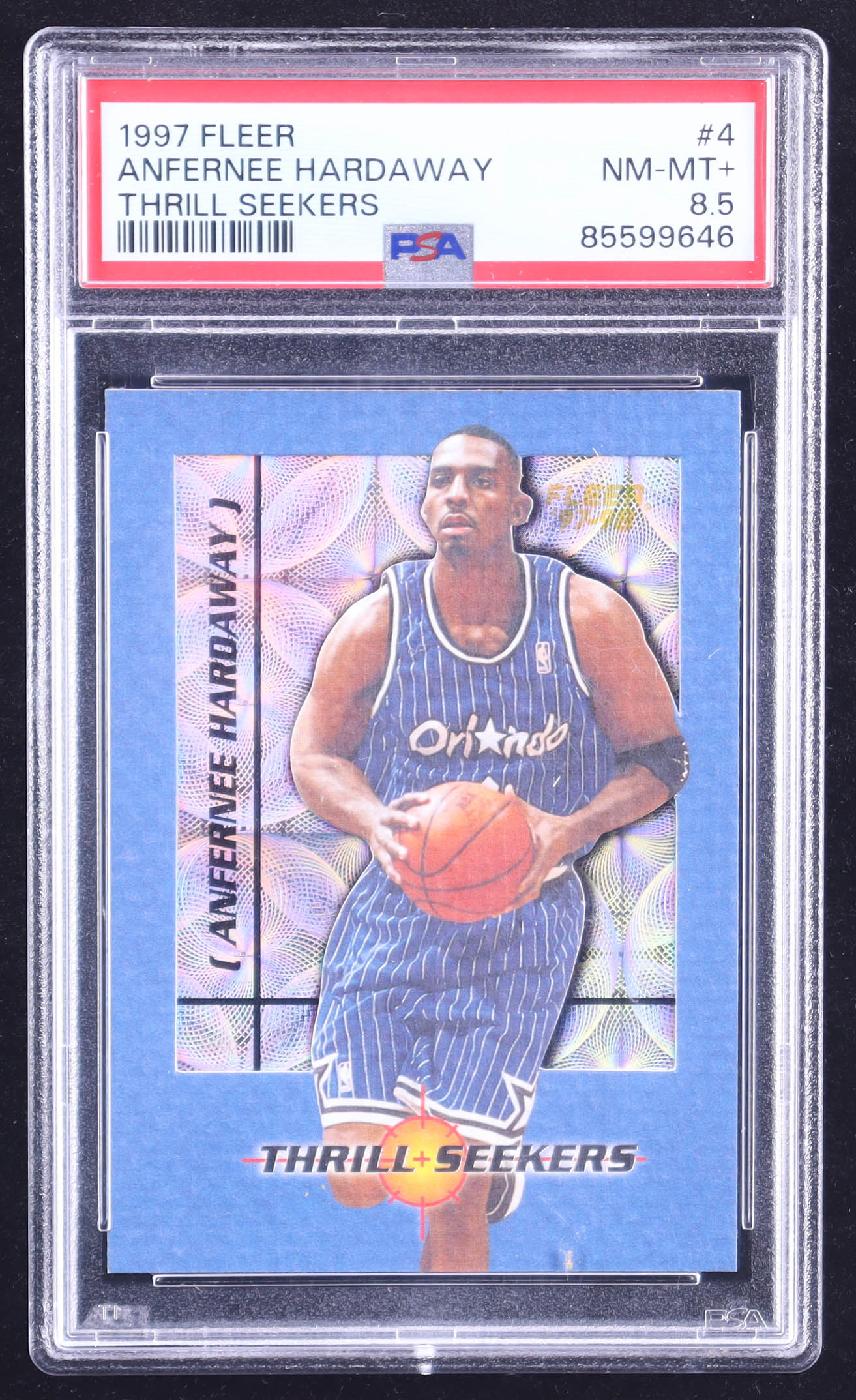 Anfernee Hardaway 1997-98 Fleer Thrill Seekers #4 (PSA 8.5) at PristineAuction.com Anfernee Hardaway 1997-98 Fleer Thrill Seekers #4 (PSA 8.5) at PristineAuction.com