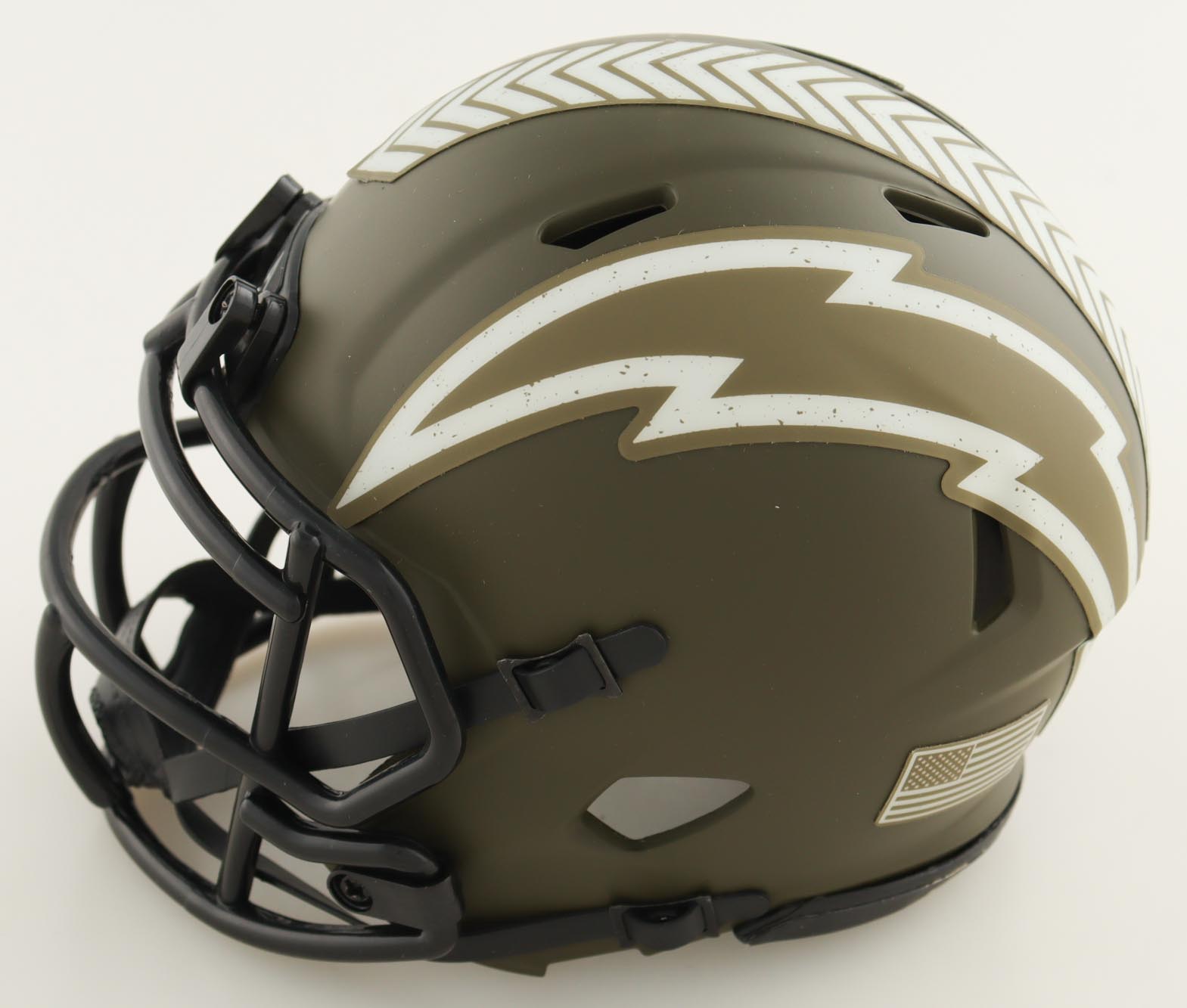 J. K. Dobbins Signed Chargers Salute To Service Alternate Speed Mini Helmet (Beckett) at PristineAuction.com J. K. Dobbins Signed Chargers Salute To Service Alternate Speed Mini Helmet (Beckett) at PristineAuction.com