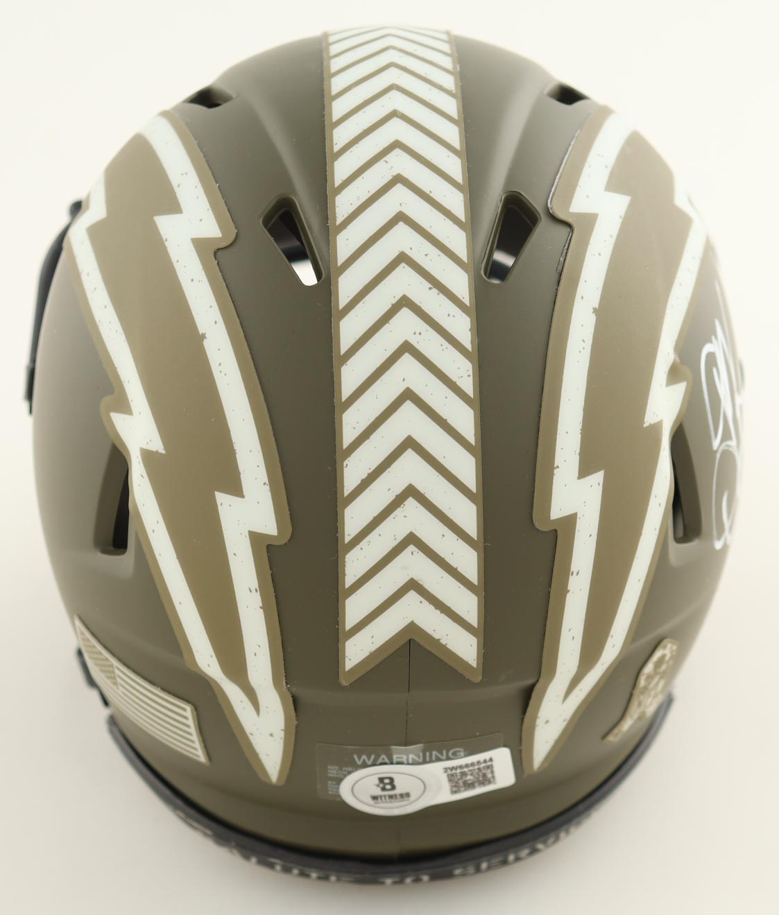 J. K. Dobbins Signed Chargers Salute To Service Alternate Speed Mini Helmet (Beckett) at PristineAuction.com J. K. Dobbins Signed Chargers Salute To Service Alternate Speed Mini Helmet (Beckett) at PristineAuction.com