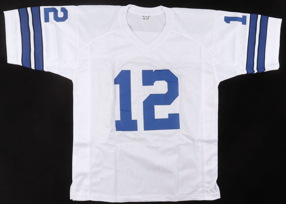 Roger Staubach Signed Cowboys Jersey (Beckett) at PristineAuction.com Roger Staubach Signed Cowboys Jersey (Beckett) at PristineAuction.com