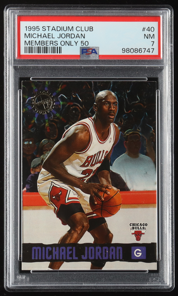 Michael Jordan 1995-96 Stadium Club Members Only #40 (PSA 7) at PristineAuction.com Michael Jordan 1995-96 Stadium Club Members Only #40 (PSA 7) at PristineAuction.com