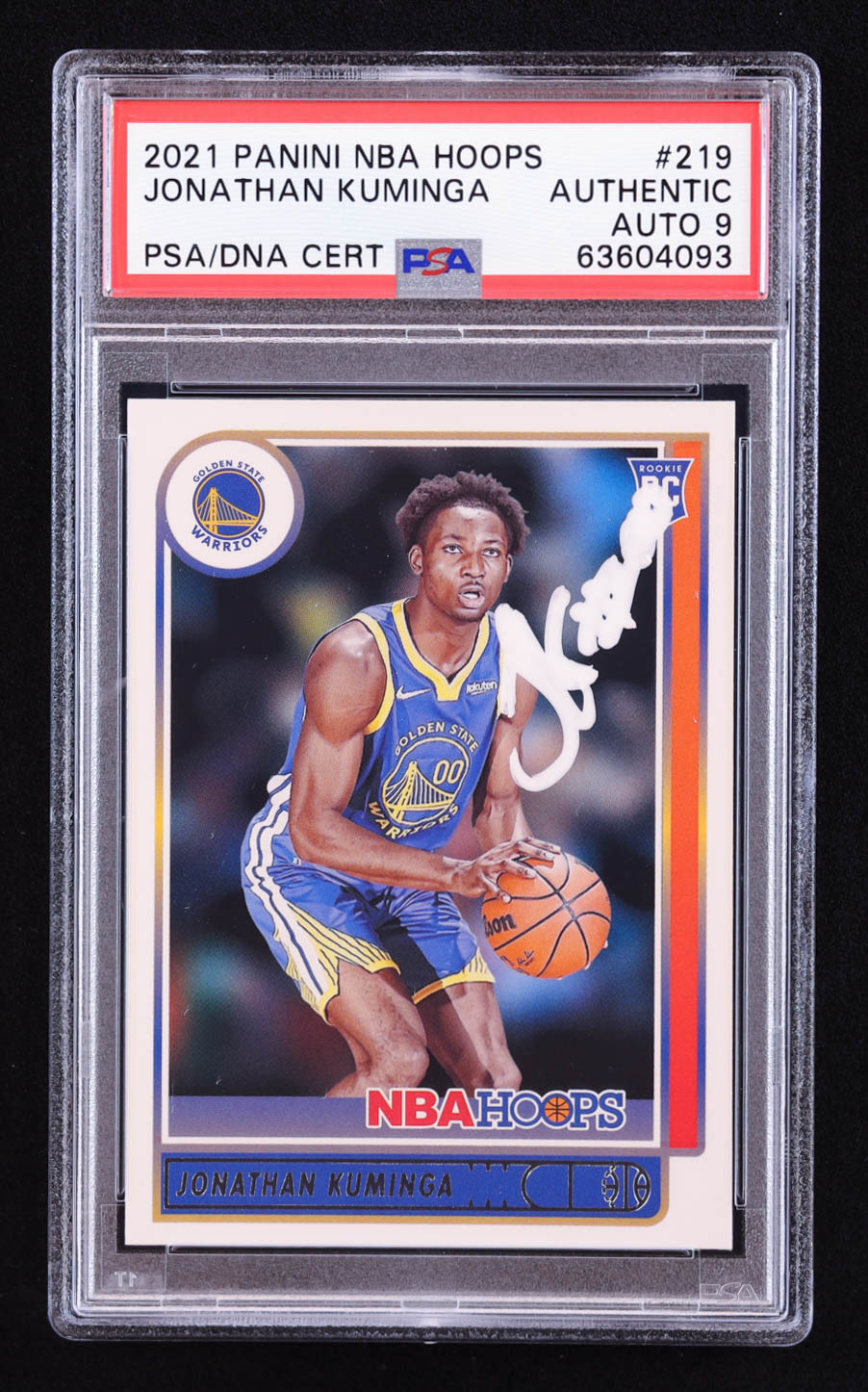 Jonathan Kuminga Signed 2021-22 Hoops #219 RC (PSA | Auto 9) at PristineAuction.com Jonathan Kuminga Signed 2021-22 Hoops #219 RC (PSA | Auto 9) at PristineAuction.com