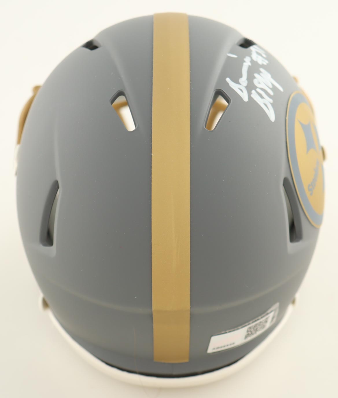 Beanie Bishop Signed Steelers Slate Alternate Speed Mini Helmet (TSE) at PristineAuction.com Beanie Bishop Signed Steelers Slate Alternate Speed Mini Helmet (TSE) at PristineAuction.com