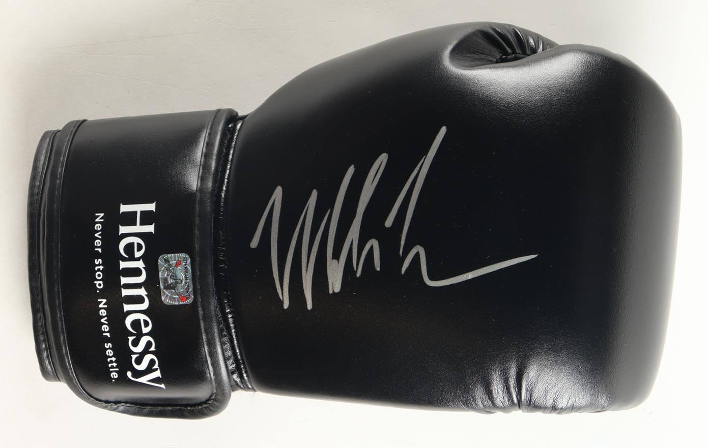 Mike Tyson Signed Hennessy Boxing Glove With Display Case (Tyson) at PristineAuction.com Mike Tyson Signed Hennessy Boxing Glove With Display Case (Tyson) at PristineAuction.com