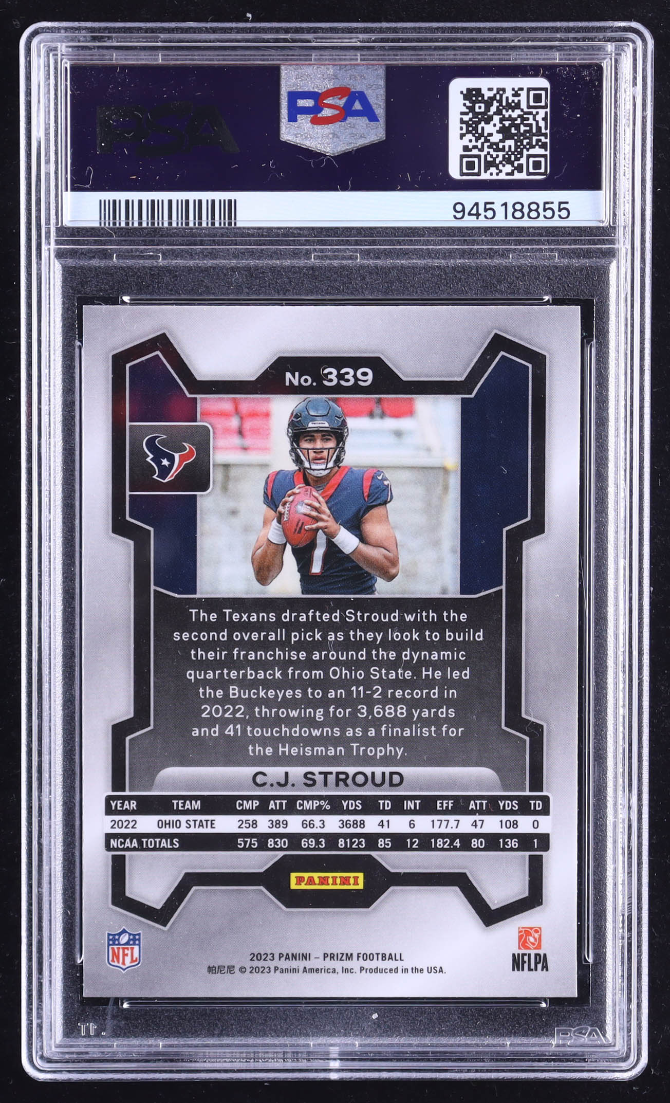 CJ Stroud 2023 Panini Prizm #339 RC (PSA 9) at PristineAuction.com CJ Stroud 2023 Panini Prizm #339 RC (PSA 9) at PristineAuction.com