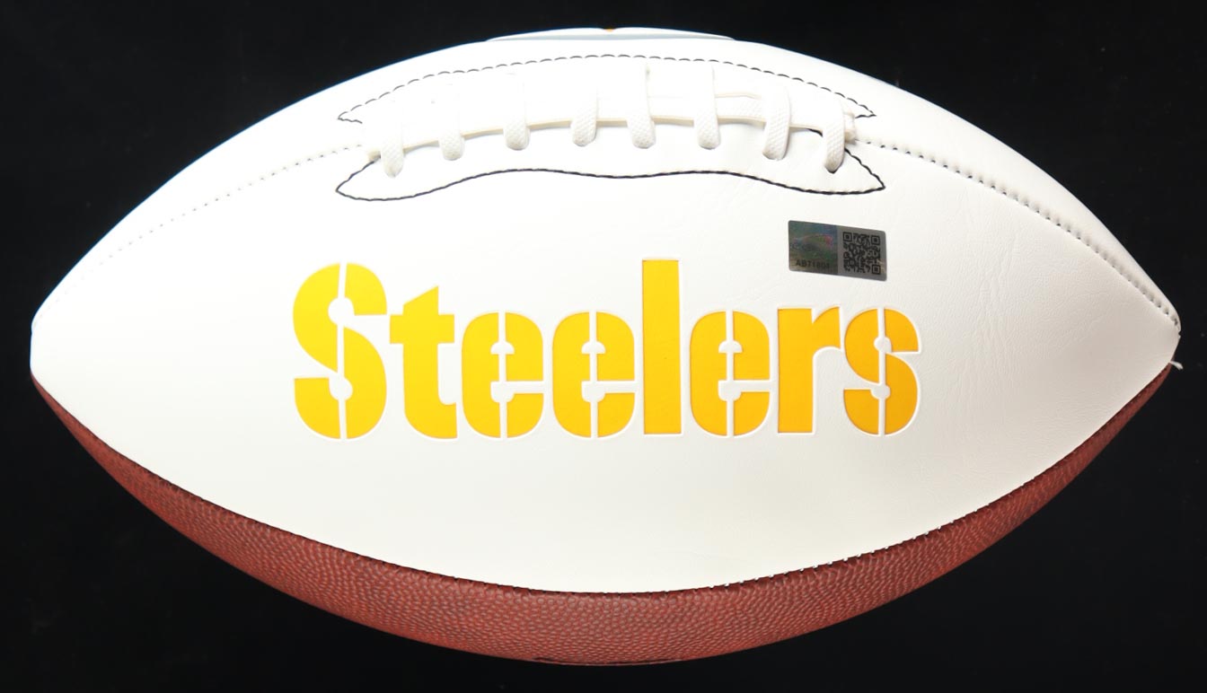 Minkah Fitzpatrick Signed Steelers Logo Football (TSE) at PristineAuction.com Minkah Fitzpatrick Signed Steelers Logo Football (TSE) at PristineAuction.com