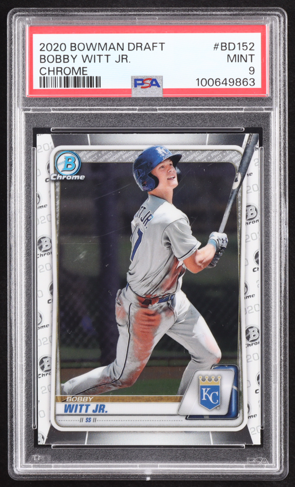 Bobby Witt Jr. 2020 Bowman Chrome Draft #BD152 RC (PSA 9) at PristineAuction.com Bobby Witt Jr. 2020 Bowman Chrome Draft #BD152 RC (PSA 9) at PristineAuction.com