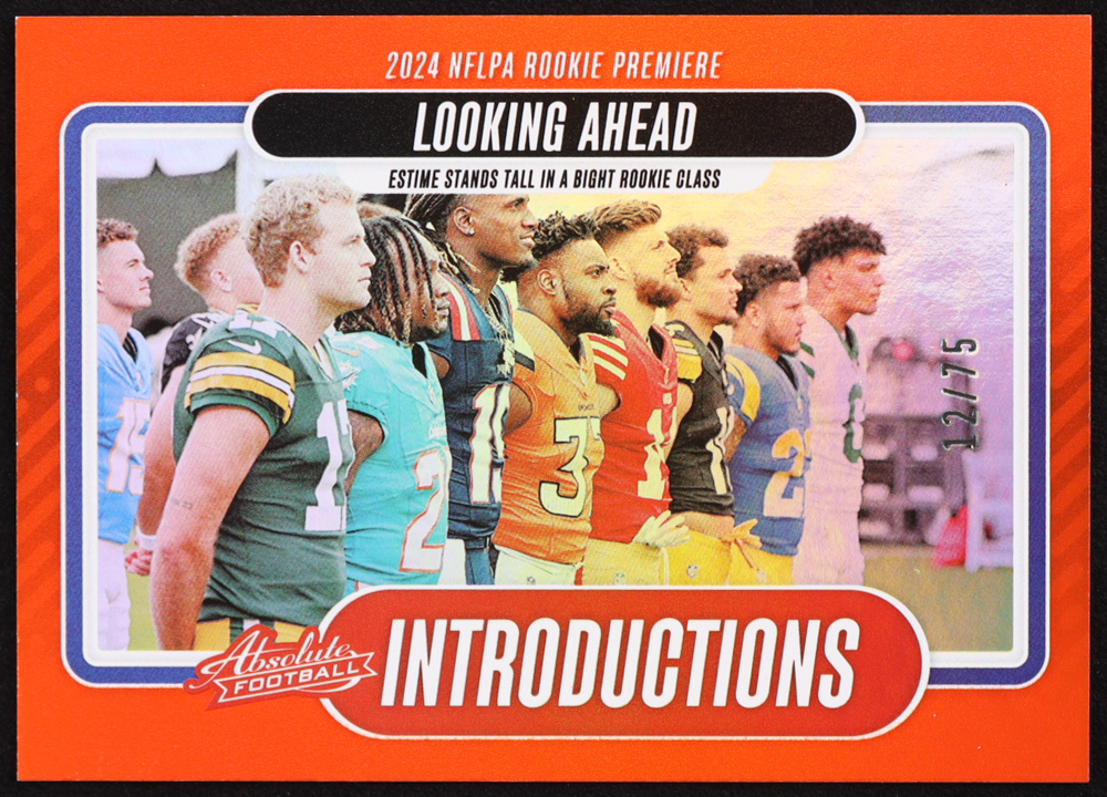 2024 Panini Absolute Football Spectrum Orange Audric Estime #I-AEE