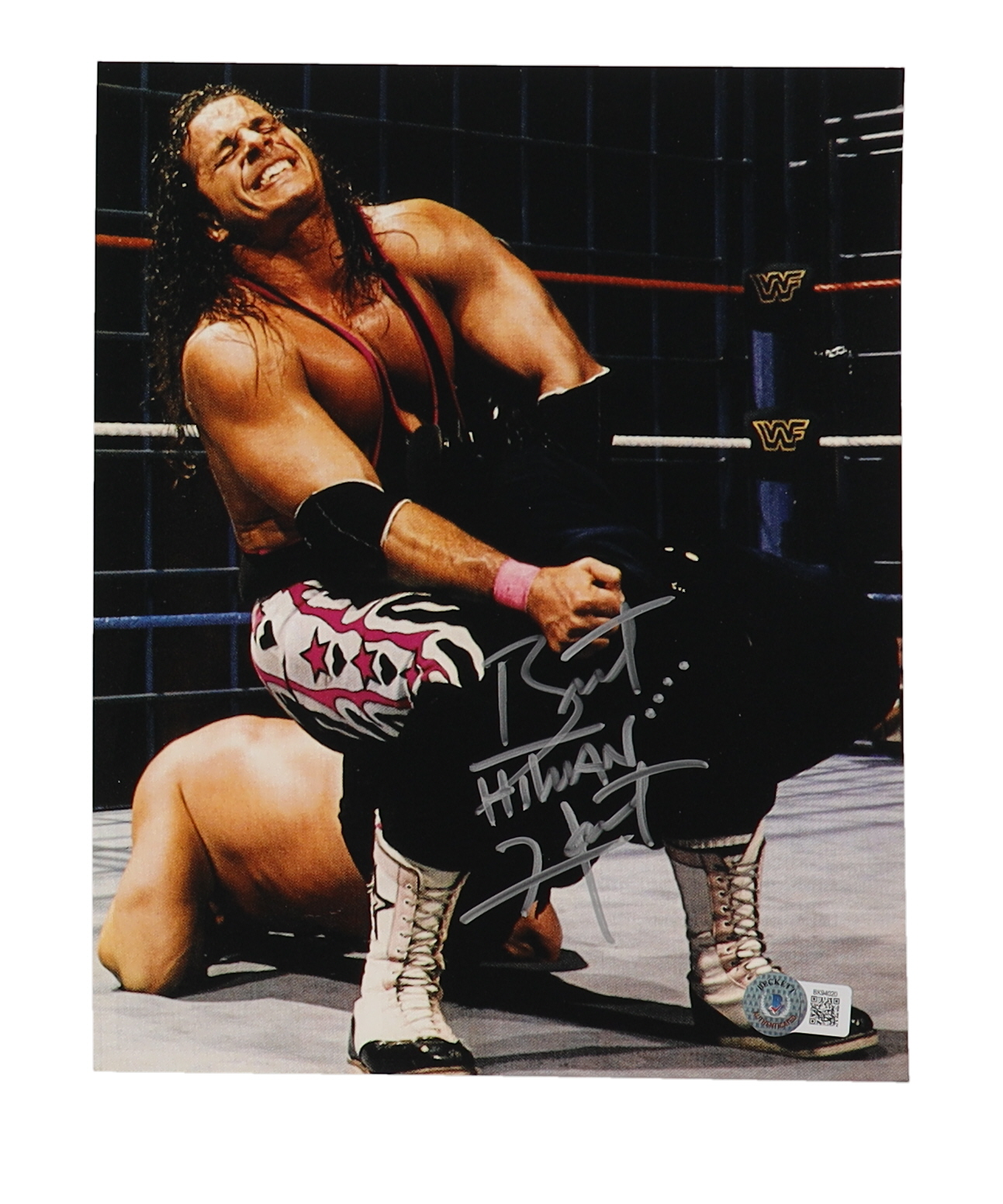 Brett "Hitman" Hart Signed WWE 8x10 Photo (Beckett) at PristineAuction.com Brett "Hitman" Hart Signed WWE 8x10 Photo (Beckett) at PristineAuction.com