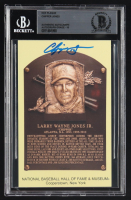Chipper Jones Signed Hall of Fame Plaque Postcard (BGS 10) at PristineAuction.com