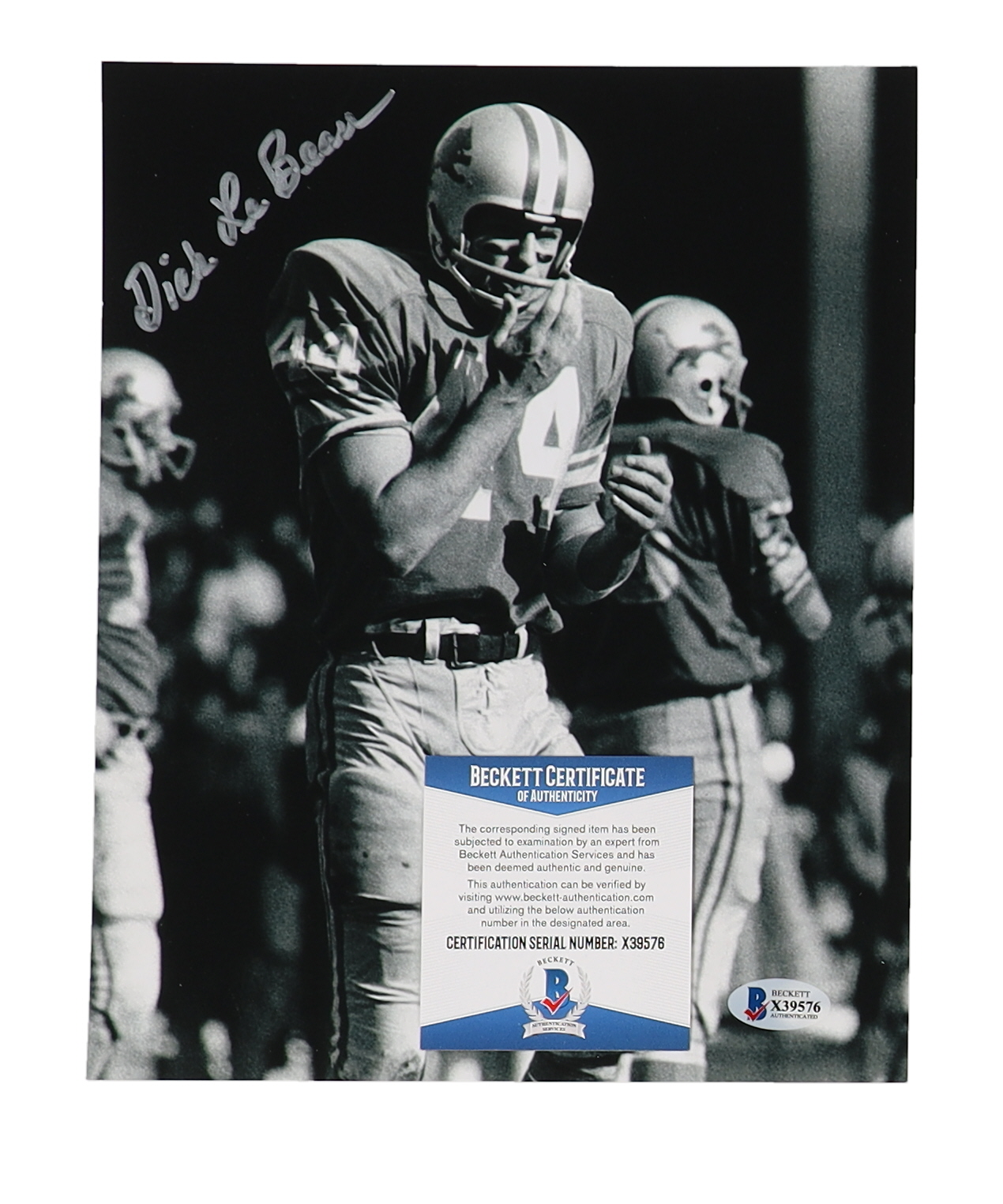 Dick LeBeau Signed Lions 8x10 Photo (Beckett) at PristineAuction.com Dick LeBeau Signed Lions 8x10 Photo (Beckett) at PristineAuction.com