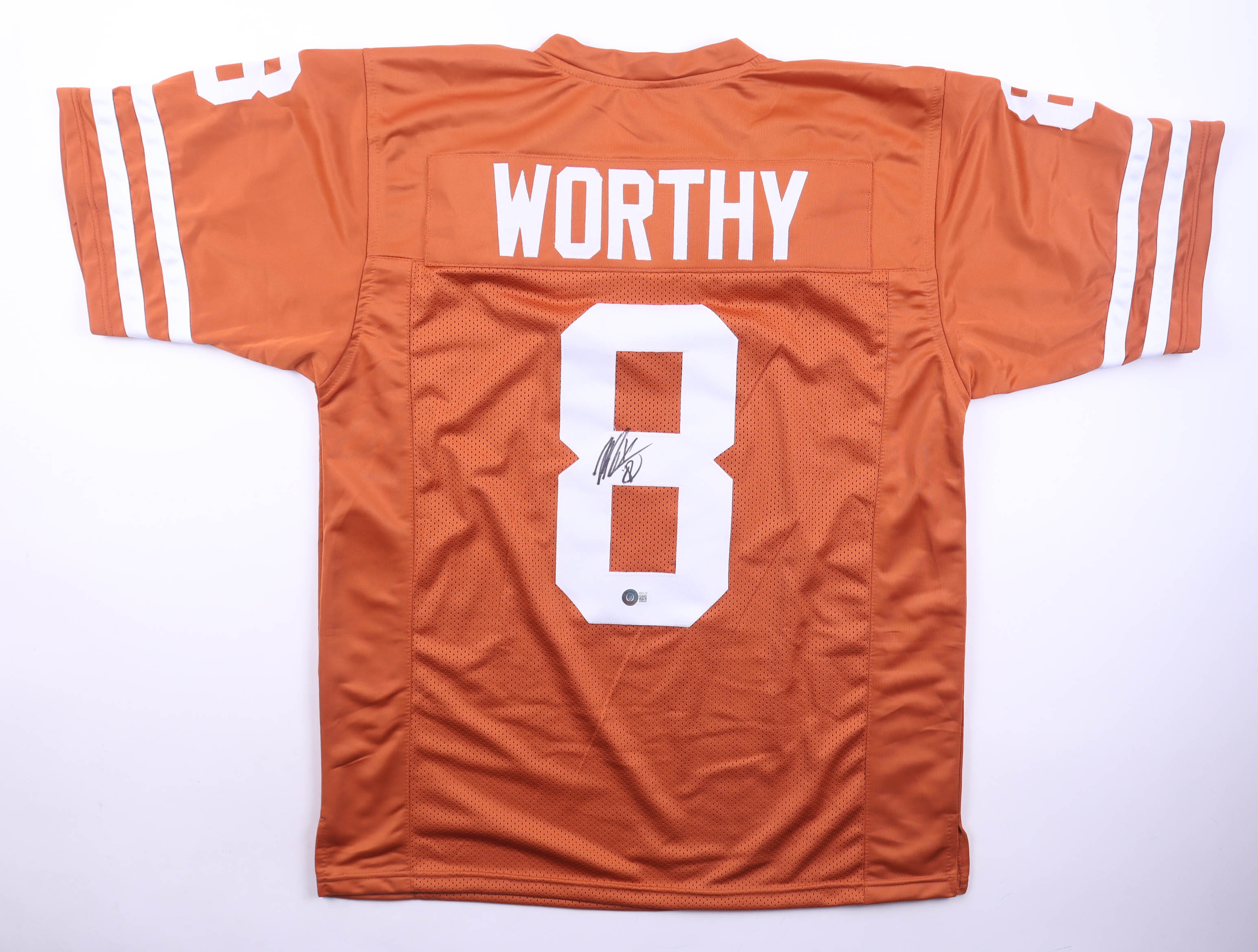 Xavier Worthy Signed Longhorns Jersey (Beckett) at PristineAuction.com Xavier Worthy Signed Longhorns Jersey (Beckett) at PristineAuction.com