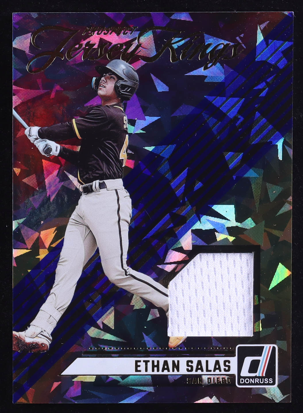 Ethan Salas 2024 Donruss Prospect Jersey Kings Blue Ice #3 RC at PristineAuction.com Ethan Salas 2024 Donruss Prospect Jersey Kings Blue Ice #3 RC at PristineAuction.com
