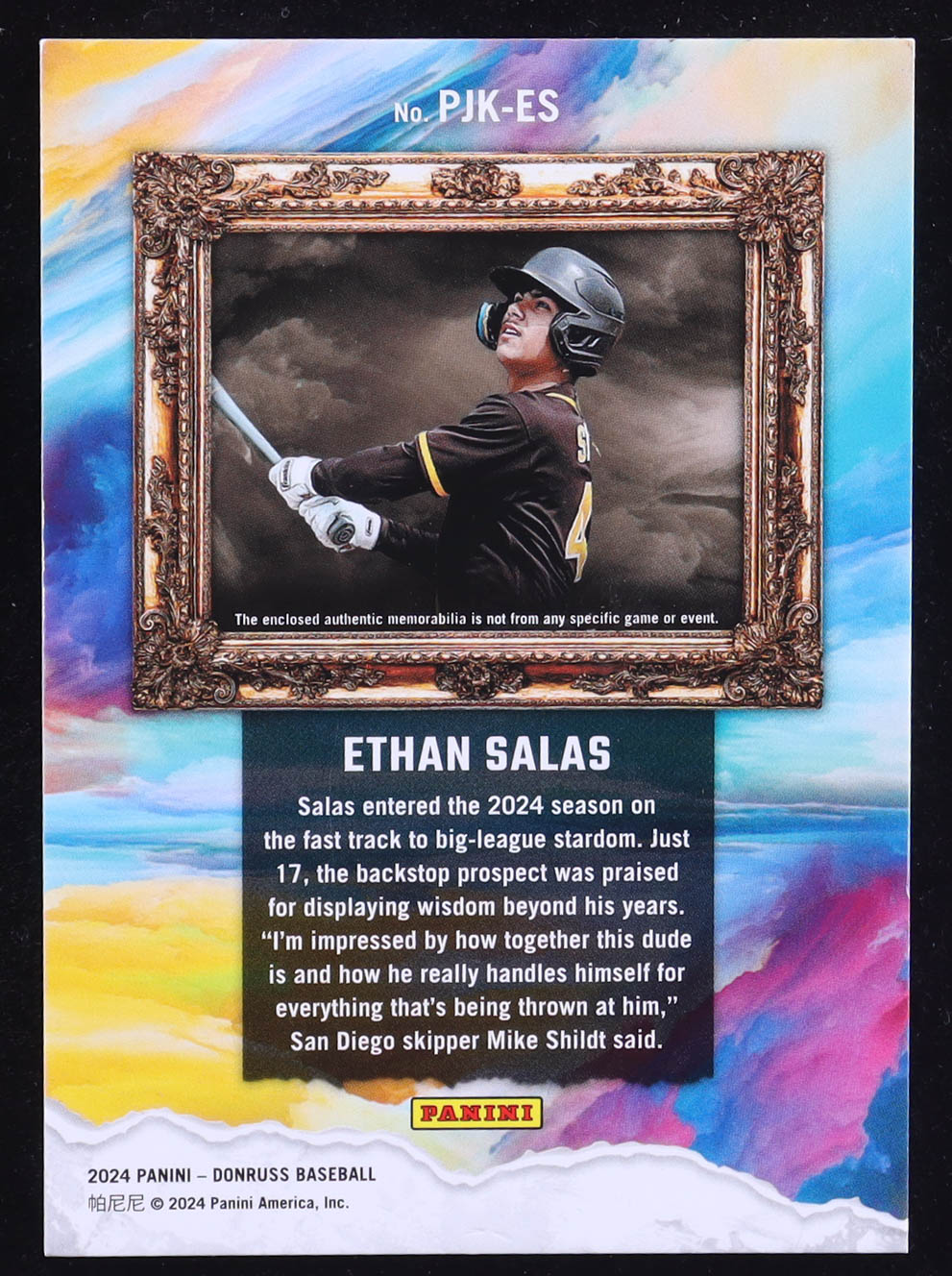 Ethan Salas 2024 Donruss Prospect Jersey Kings Blue Ice #3 RC at PristineAuction.com Ethan Salas 2024 Donruss Prospect Jersey Kings Blue Ice #3 RC at PristineAuction.com