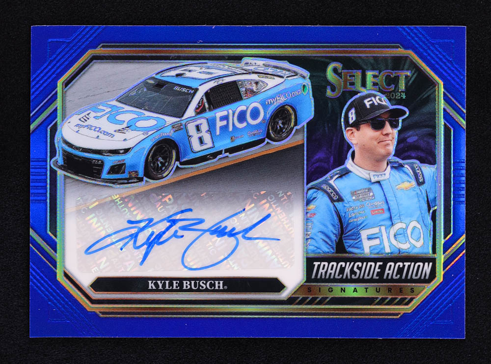 Kyle Busch 2024 Select Trackside Action Signatures Prizms Blue #11 #37/49