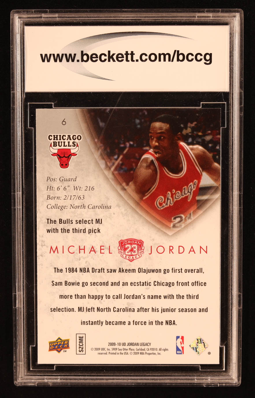 Michael Jordan 2009-10 Upper Deck Michael Jordan Legacy Collection Gold #6 (BCCG 10) at PristineAuction.com Michael Jordan 2009-10 Upper Deck Michael Jordan Legacy Collection Gold #6 (BCCG 10) at PristineAuction.com