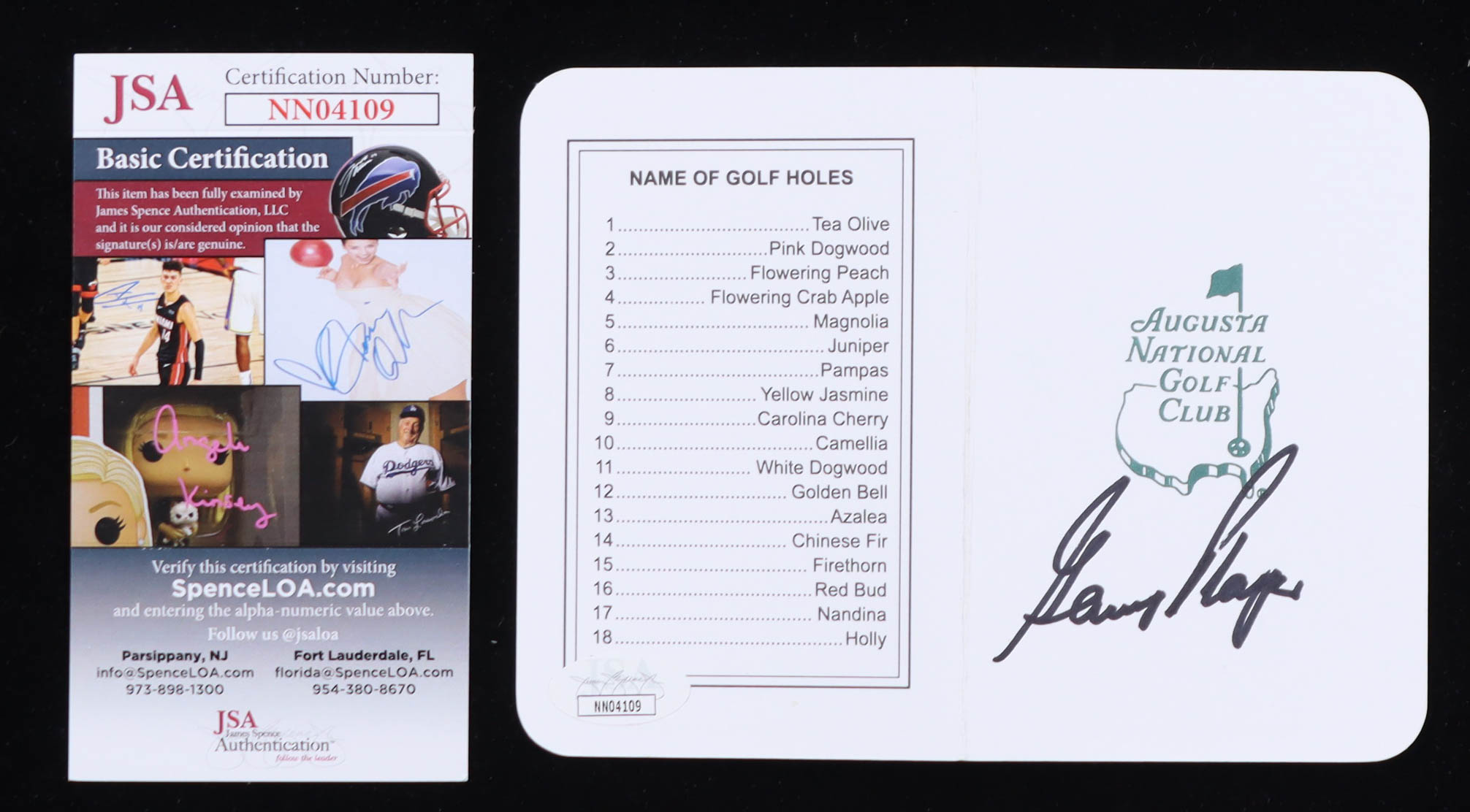 Gary Player Signed Masters Tournament Scorecard (JSA) at PristineAuction.com Gary Player Signed Masters Tournament Scorecard (JSA) at PristineAuction.com