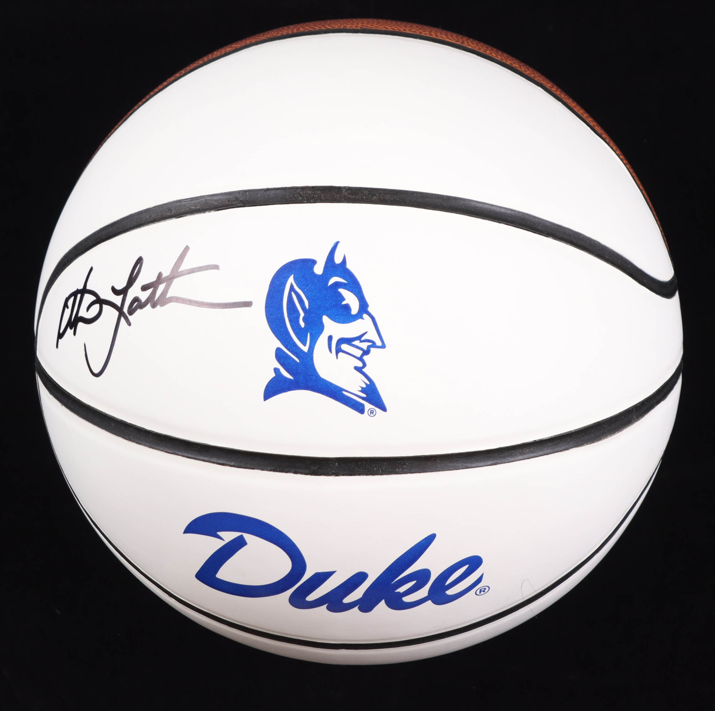 Christian Laettner Signed Duke Blue Devils Logo Basketball (Schwartz) at PristineAuction.com Christian Laettner Signed Duke Blue Devils Logo Basketball (Schwartz) at PristineAuction.com