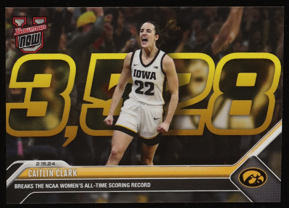 Caitlin Clark 2023-24 Bowman University Now #49 RC at PristineAuction.com Caitlin Clark 2023-24 Bowman University Now #49 RC at PristineAuction.com