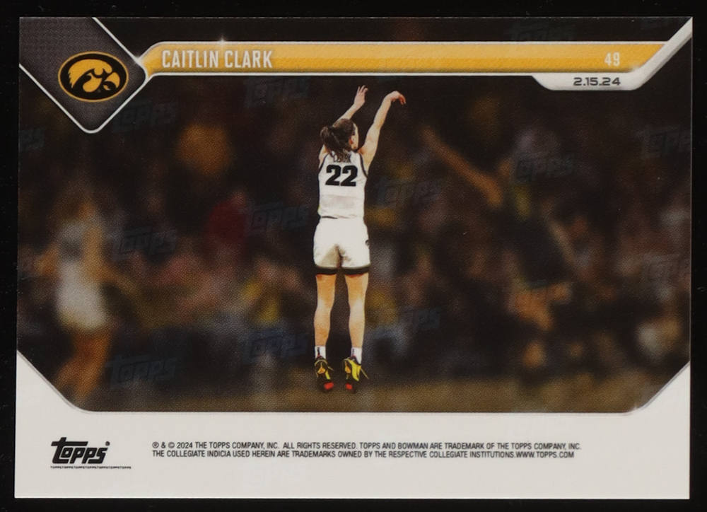 Caitlin Clark 2023-24 Bowman University Now #49 RC at PristineAuction.com Caitlin Clark 2023-24 Bowman University Now #49 RC at PristineAuction.com