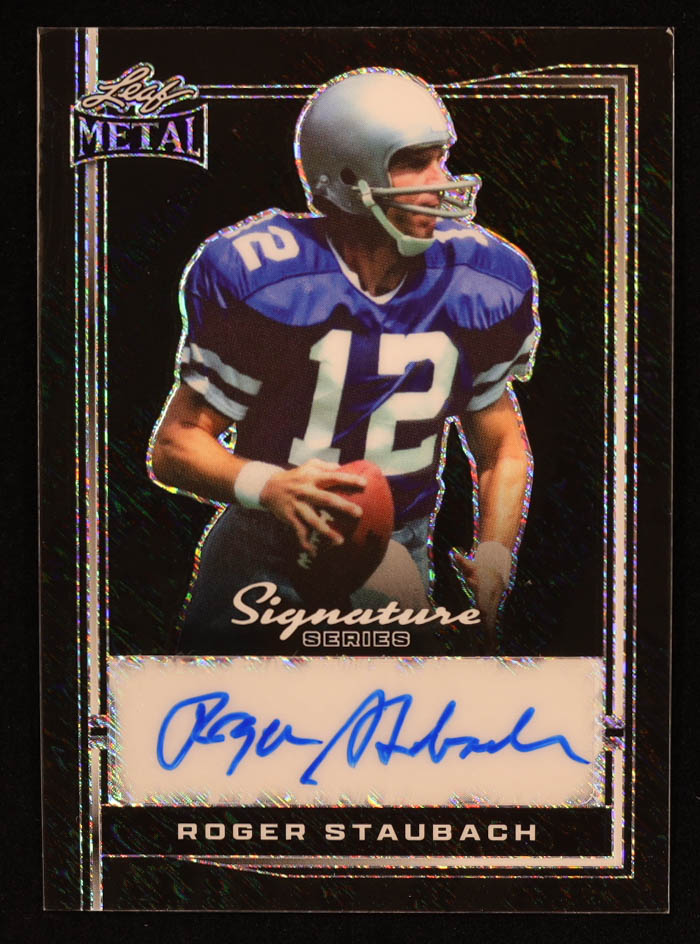 Roger Staubach 2024 Leaf Metal Signature Series Black Shimmer #BRS1 #1/1 at PristineAuction.com Roger Staubach 2024 Leaf Metal Signature Series Black Shimmer #BRS1 #1/1 at PristineAuction.com