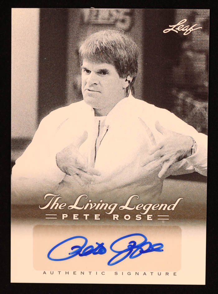 Pete Rose 2012 Leaf Pete Rose The Living Legend Autographs #AU49 at PristineAuction.com Pete Rose 2012 Leaf Pete Rose The Living Legend Autographs #AU49 at PristineAuction.com