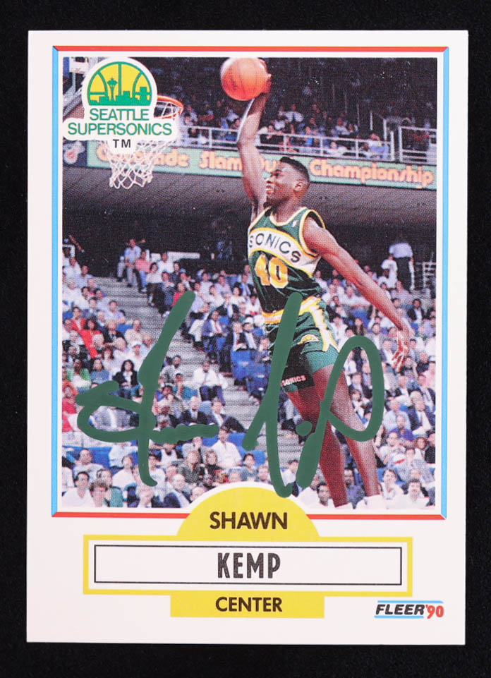 Shawn Kemp Signed 1990-91 Fleer #178 RC (AWM) at PristineAuction.com Shawn Kemp Signed 1990-91 Fleer #178 RC (AWM) at PristineAuction.com