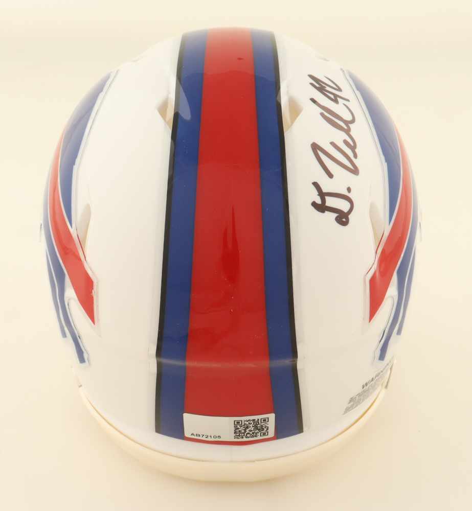 Dorian Williams Signed Bills Speed Mini Helmet (TSE) at PristineAuction.com Dorian Williams Signed Bills Speed Mini Helmet (TSE) at PristineAuction.com