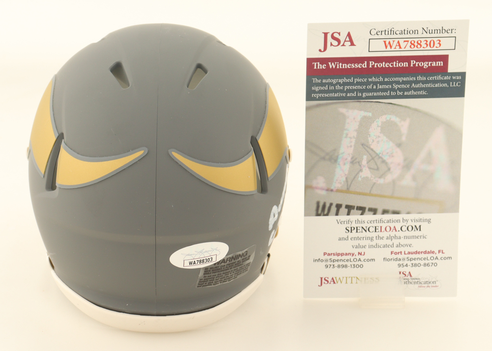 Anthony Carter Signed Vikings Slate Alternate Speed Mini Helmet (JSA) at PristineAuction.com Anthony Carter Signed Vikings Slate Alternate Speed Mini Helmet (JSA) at PristineAuction.com