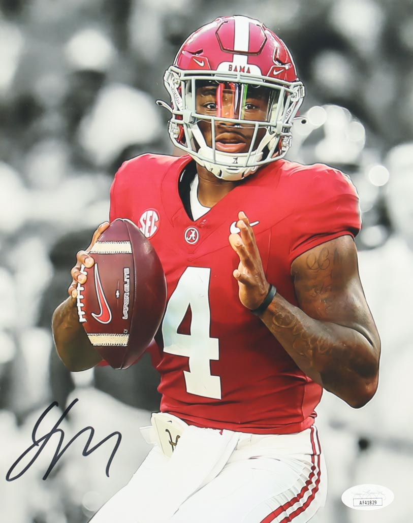 Jalen Milroe Signed Alabama Crimson Tide 8x10 Photo (JSA) at PristineAuction.com Jalen Milroe Signed Alabama Crimson Tide 8x10 Photo (JSA) at PristineAuction.com