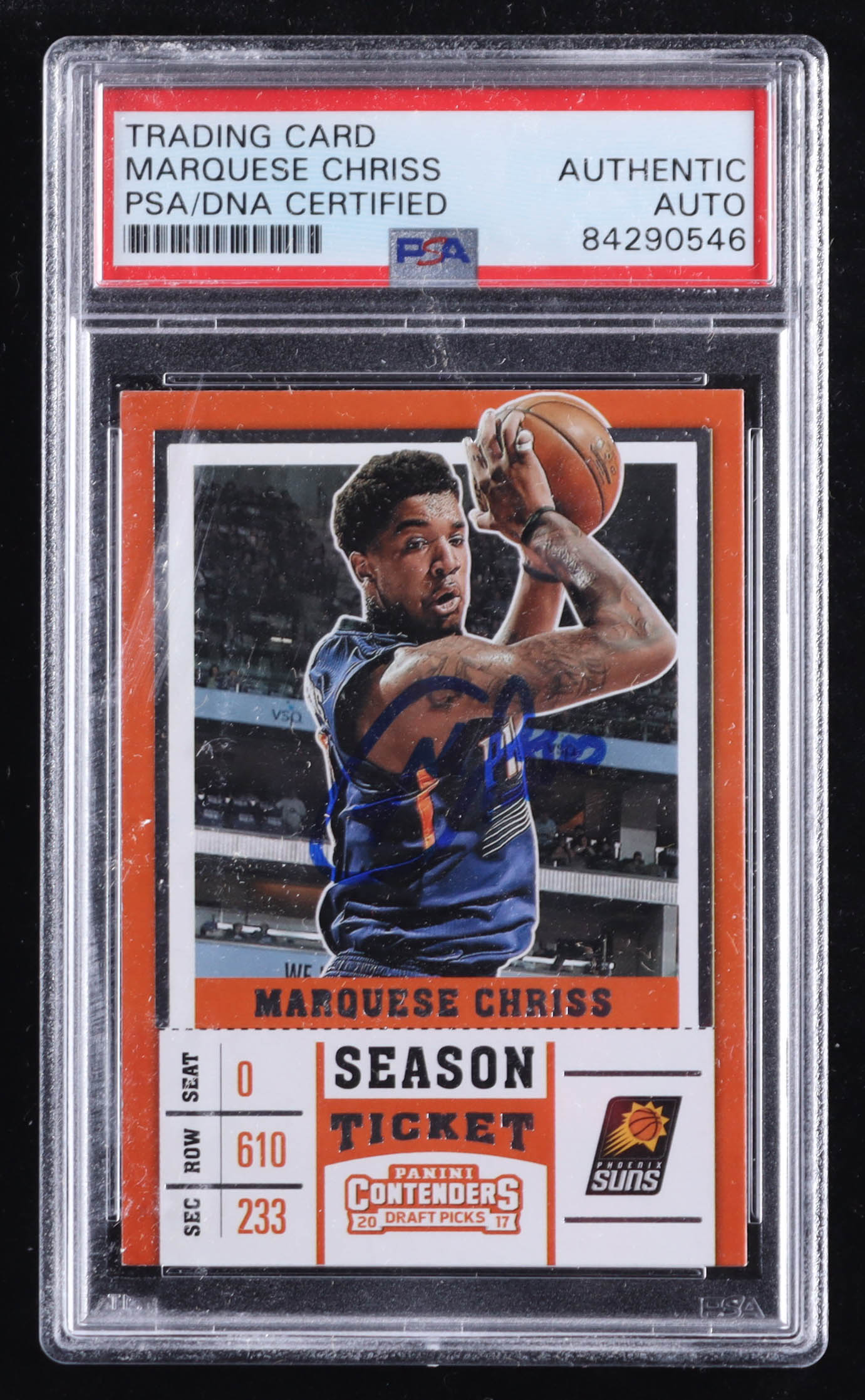 Marquese Chriss Signed 2017-18 Panini Contenders Draft Picks Draft Ticket #39A (PSA) at PristineAuction.com Marquese Chriss Signed 2017-18 Panini Contenders Draft Picks Draft Ticket #39A (PSA) at PristineAuction.com