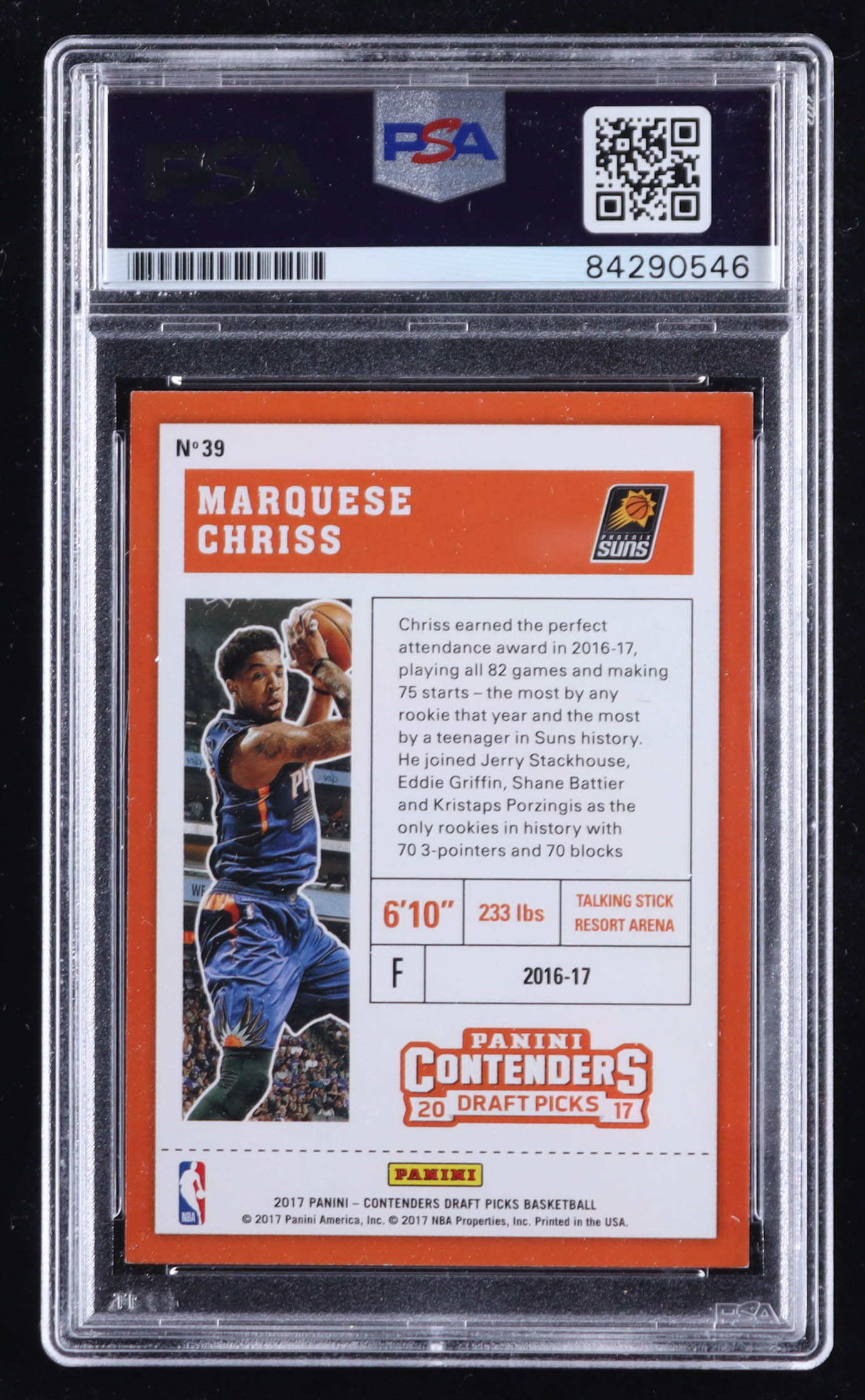 Marquese Chriss Signed 2017-18 Panini Contenders Draft Picks Draft Ticket #39A (PSA) at PristineAuction.com Marquese Chriss Signed 2017-18 Panini Contenders Draft Picks Draft Ticket #39A (PSA) at PristineAuction.com