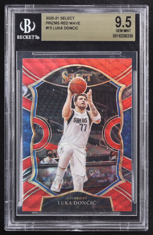 Luka Doncic 2020-21 Select Prizms Red Wave #15 (BGS 9.5)