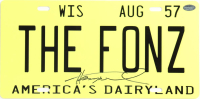 Henry Winkler Signed "Happy Days" License Plate (Schwartz) at PristineAuction.com