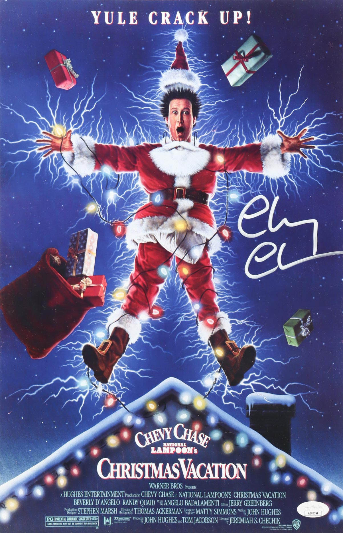 Chevy Chase Signed "National Lampoon's Christmas Vacation" 11x17 Poster (JSA) at PristineAuction.com Chevy Chase Signed "National Lampoon's Christmas Vacation" 11x17 Poster (JSA) at PristineAuction.com