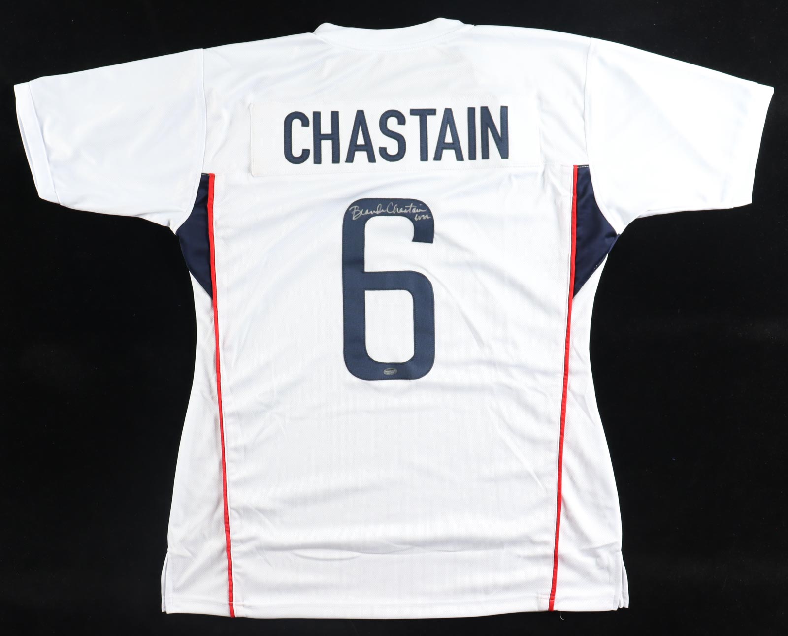 Brandi Chastain Signed Jersey Inscribed "6 USA" (Schwartz) at PristineAuction.com Brandi Chastain Signed Jersey Inscribed "6 USA" (Schwartz) at PristineAuction.com