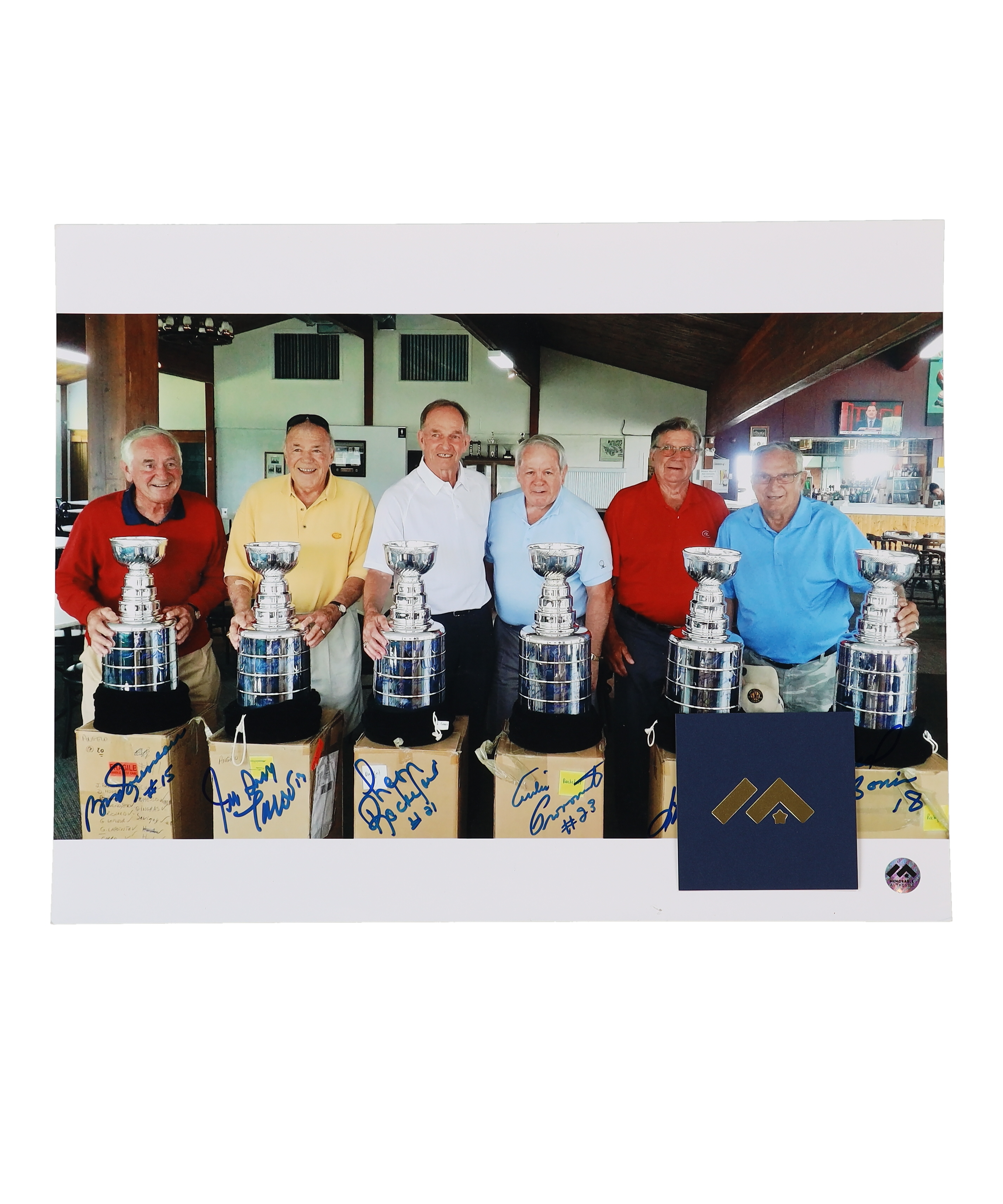 Canadiens Legends 11x14 Signed by (6) with Bobby Rousseau, Jean-Guy Talbot, Leon Rochefort, André Pronovost (MA) at PristineAuction.com Canadiens Legends 11x14 Signed by (6) with Bobby Rousseau, Jean-Guy Talbot, Leon Rochefort, André Pronovost (MA) at PristineAuction.com